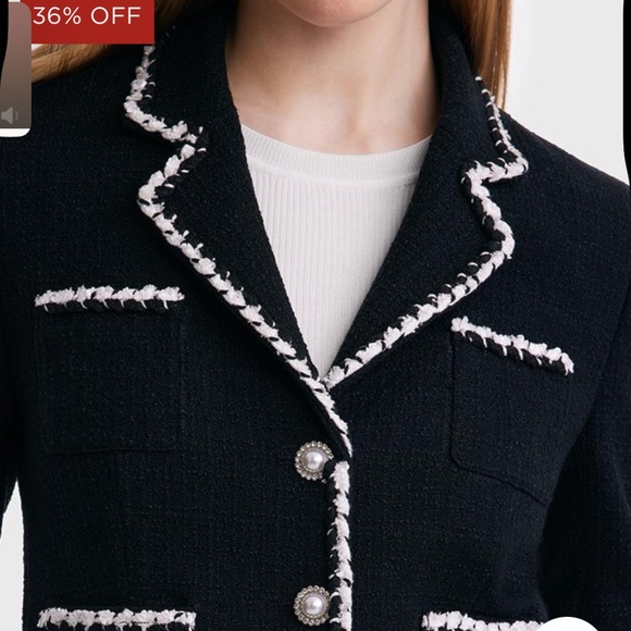 Goelia tweed knitted short jacket - Picture 4 of 9